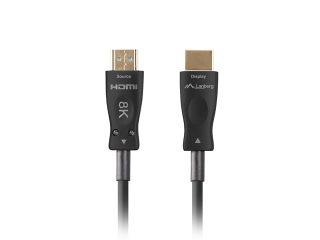 Lanberg HDMI M/M v2.1 кабел 50м оптичен черен AOC