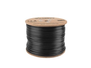 Lanberg LAN кабел UTP Cat.5e 305m Outdoor Solid CU Fluke Passed, черен