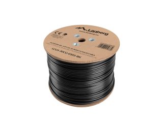 Lanberg LAN кабел CAT.5e UTP 305 m плътен външен гел-пълнен меден черен fluke passed