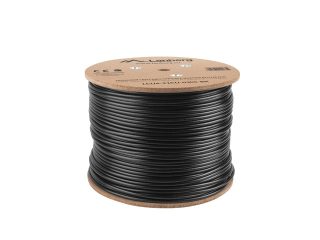Lanberg LAN кабел CAT.6 UTP 305m плътен външен CU, Fluke passed, Черен