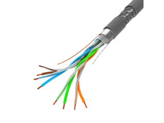 Lanberg LAN кабел CAT.5e sftp 305m солидна мед cpr + fluke passed сив
