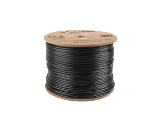 Lanberg LAN кабел CAT.5e ftp 305m solid outdoor cu black fluke passed