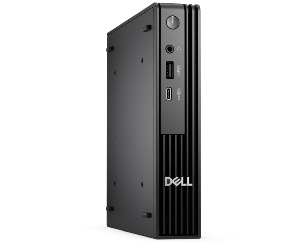 Настолен компютър Dell Pro Micro QCM1250, Intel Core Ultra 5 235T (13 TOPS NPU, 14 ядра, до 5.0GHz), 16 GB: 1 x 16 GB, DDR5, до 5600 MT/s, 512GB SSD, Integrated Graphics, Wi-Fi 6E, Keyboard&Mouse, 90W, Win 11 Pro, 3Y PS