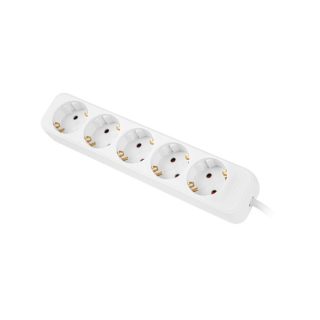 Lanberg разклонител 1.5m, 5 гнезда, френски, качествен меден кабел, бял