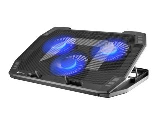 Natec охлаждаща поставка за лаптоп Oriole 15.6-17.3" 3 вентилатора, LED светлина, 2 USB