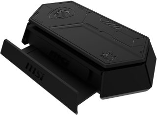 MSI Nest докинг станция с USB-C кабел, съвместима с всички MSI Claw гейминг конзоли, USB-C с PD 100W, HDMI 2.0 (4K/60Hz), USB-C 3.2 (5Gb/s), 2 x USB-A 3.2 (5Gb/s), RJ45 (10/100/1000 Mbps), 16.5 x 8 x 3.65cm, 0.206kg