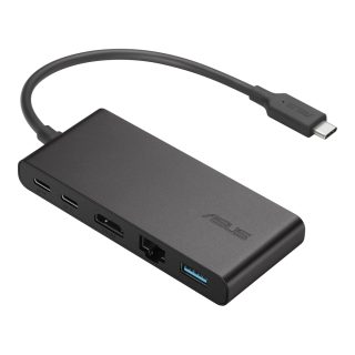 Asus DC201 DUAL 4K USB-C Докинг станция, Черен