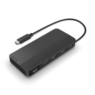 Lenovo USB-C Dual Display Travel Dock (с адаптер)