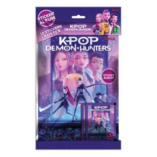 Комплект с албум за стикери и постер, K-Pop, Demon Hunters