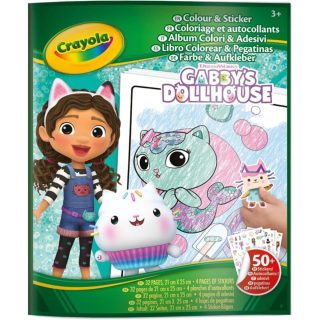 Crayola Книжкa за оцветяване - Gabby's Dollhouse - 50 стикера