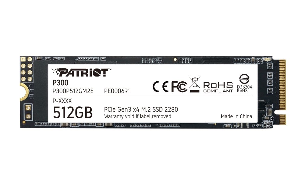Patriot P300 512GB M.2 2280 PCIe SSD