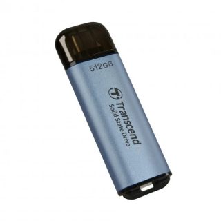Transcend 512GB USB външен SSD ESD300C, USB 10Gbps, Type C, Скай Блу