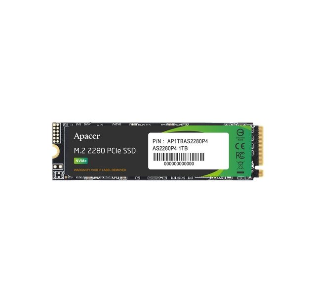 Apacer AS2280P4 M.2 PCIe 1TB вътрешен SSD, Standard (Single)