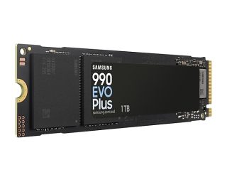 Samsung SSD 990 EVO Plus 1TB PCIe 4.0 NVMe 2.0 M.2 V-NAND 3-bit MLC, 256-bit Encryption, Read 7150 MB/s Write 6300 MB/s