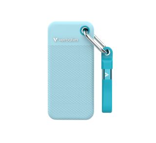 Verbatim Pocket SSD USB 3.2 Gen 2 1TB Polar Blue с два гумени калъфа