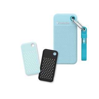 Verbatim Pocket SSD USB 3.2 Gen 2 1TB Polar Blue с два гумени калъфа