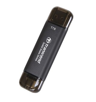Transcend 1TB външен SSD ESD310C, USB 10Gbps, Type C/A, черен