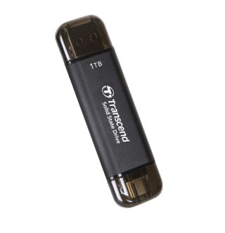 Transcend 1TB външен SSD ESD310C, USB 10Gbps, Type C/A, черен
