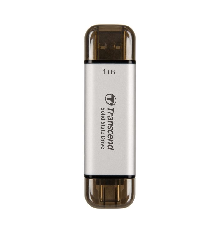 Transcend 1TB външен SSD ESD310S USB 10Gbps Type C/A сребрист