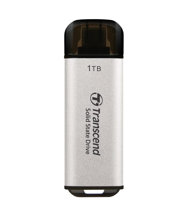 Transcend 1TB USB външен SSD ESD300S, USB 10Gbps, Type C, сребрист