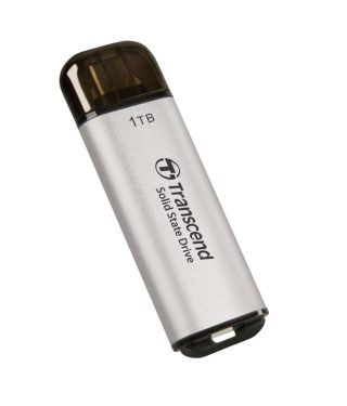 Transcend 1TB USB външен SSD ESD300S, USB 10Gbps, Type C, сребрист