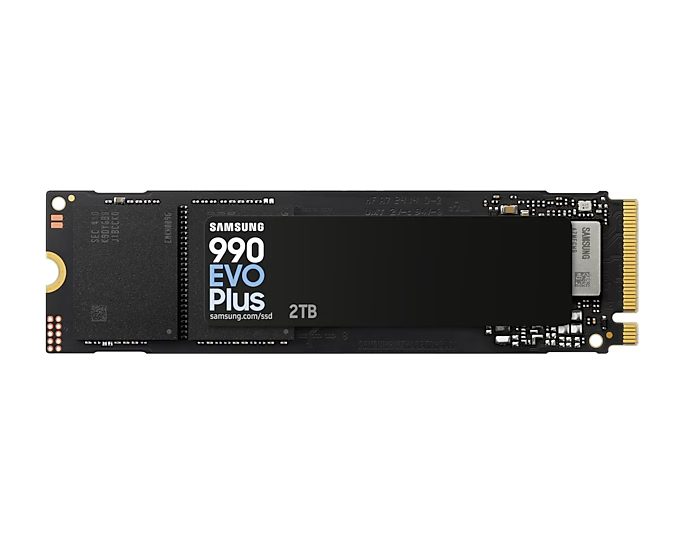 Samsung SSD 990 EVO Plus 2TB PCIe 4.0 NVMe 2.0 M.2 V-NAND 3-bit MLC, 256-bit Encryption, Read 7150 MB/s Write 6300 MB/s