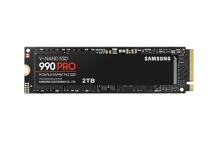 Samsung SSD 990 PRO 2TB PCIe 4.0 NVMe 2.0 M.2 V-NAND 3-bit MLC, 256-bit Encryption, Read 7450 MB/s Write 6900 MB/s