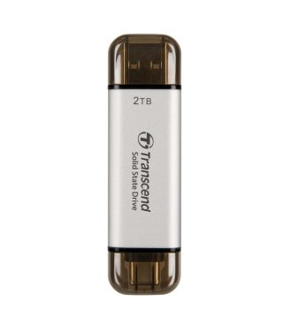 Transcend 2TB външен SSD ESD310S USB 10Gbps Type C/A сребрист