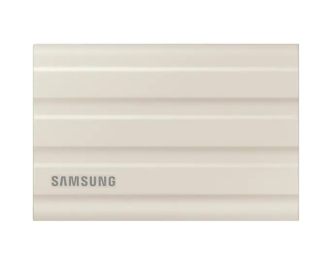 Samsung Portable NVMe SSD T7 Shield 2TB, USB 3.2 Gen2, Rugged, IP65, Read 1050 MB/s Write 1000 MB/s, Beige