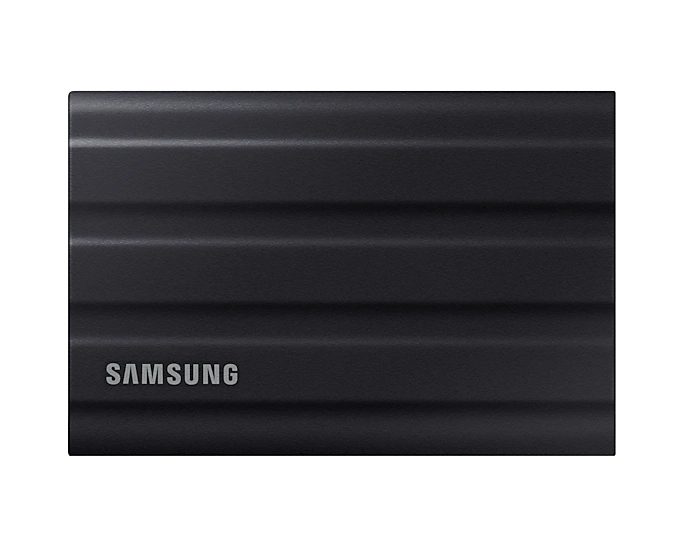 Samsung Portable NVMe SSD T7 Shield 2TB, USB 3.2 Gen2, Rugged, IP65, Read 1050 MB/s Write 1000 MB/s, Black