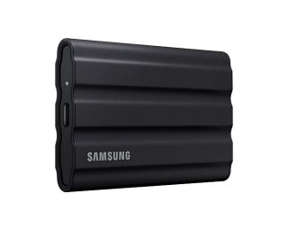 Samsung Portable NVMe SSD T7 Shield 2TB, USB 3.2 Gen2, Rugged, IP65, Read 1050 MB/s Write 1000 MB/s, Black