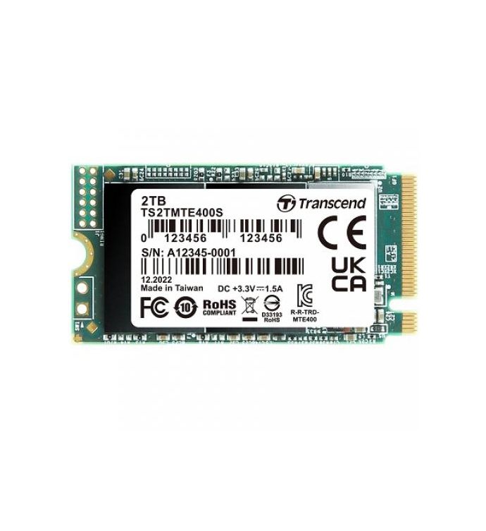 Transcend 2TB M.2 2242 PCIe Gen3x4 NVMe 3D TLC DRAM-less SSD