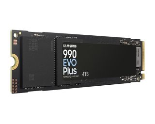 Samsung SSD 990 EVO Plus 4TB PCIe 4.0 NVMe 2.0 M.2 V-NAND 3-bit MLC, 256-bit Encryption, Read 7150 MB/s Write 6300 MB/s
