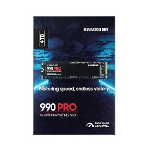 Samsung SSD 990 PRO 4TB PCIe 4.0 NVMe 2.0 M.2 V-NAND 3-bit MLC, 256-bit Encryption, Read 7450 MB/s Write 6900 MB/s