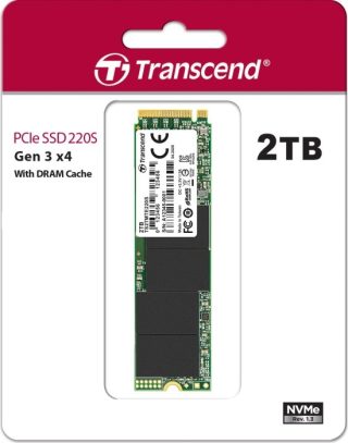Transcend 2TB M.2 2280 PCIe Gen3x4 M-Key 3D TLC SSD с DRAM
