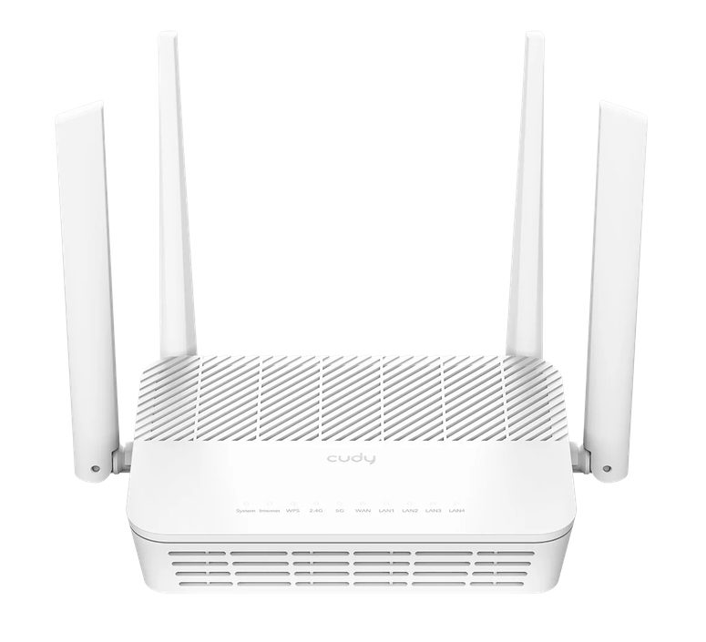 Cudy WR3000H AX3000 2.5G двубандов Wi-Fi 6 Mesh рутер 2402Mbps на 5GHz + 574Mbps на 2.4GHz, 1 x 2.5G порт, 4 x 10/100/1000Mbps порта, Cudy Mesh, Cudy APP