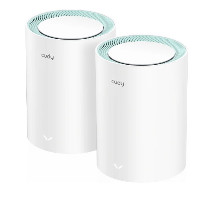 Cudy M1300 (2-Pack) AC1200 Wi-Fi Gigabit Mesh Solution 867Mbps at 5GHz + 300Mbps at 2.4GHz