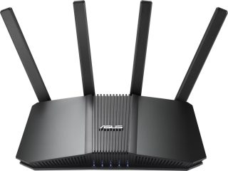Asus безжичен рутер RT-BE55, BE3600, WiFi 7 AiMesh разширяем рутер, 4K-QAM, MLO, 2.5G WAN порт, четири 1G порта, мрежова сигурност от търговски клас, родителски контрол, IoT мрежа, детска мрежа, VPN мрежа, черен