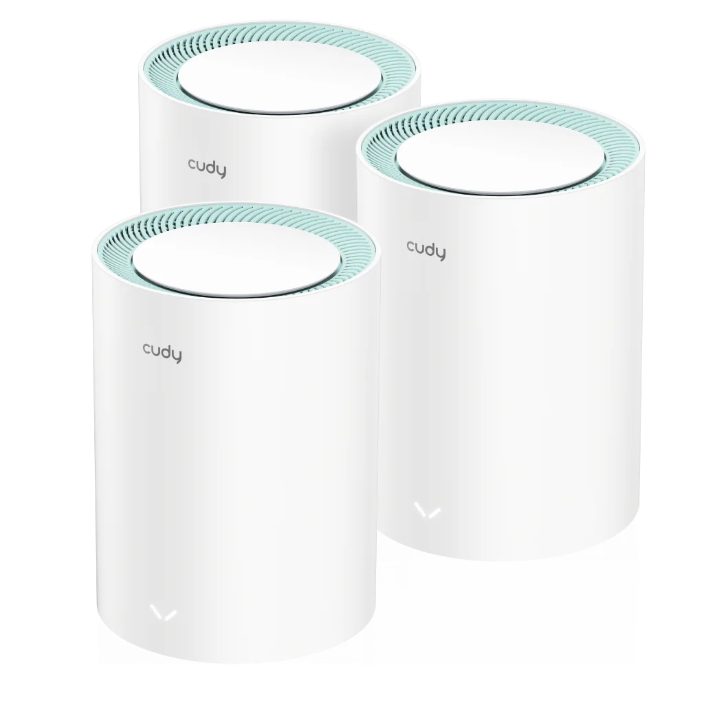 Cudy M1300 (3-Pack) AC1200 Wi-Fi Gigabit Mesh Solution 867Mbps at 5GHz + 300Mbps at 2.4GHz
