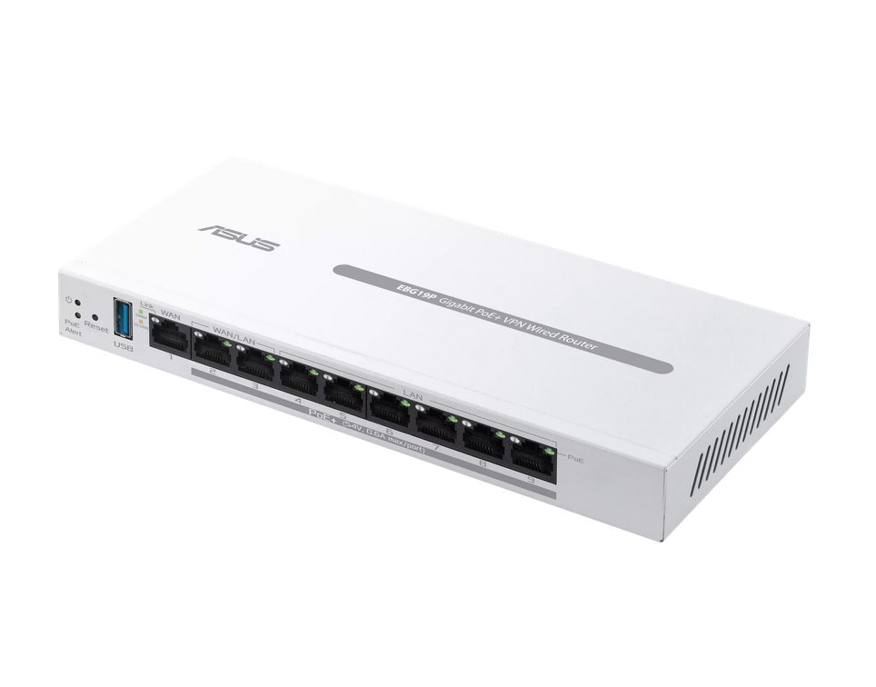 Asus Business Gigabit PoE+ VPN Wired Router, ExpertWiFi EBG19P