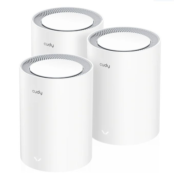 Cudy M3000 (3-Pack) AX3000 Wi-Fi 6 Mesh рутер, 2402Mbps на 5GHz + 574Mbps на 2.4GHz
