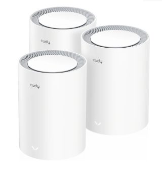 Cudy M3000 (3-Pack) AX3000 Wi-Fi 6 Mesh рутер, 2402Mbps на 5GHz + 574Mbps на 2.4GHz