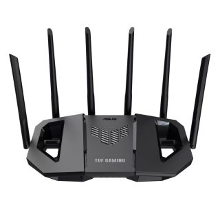 AsusTUF Gaming, BE6500 Dual Band WiFi 7 Router, 4K-QAM, Multi-Link Operation (MLO), Quad 2.5GbE port, Mobile Game Mode, Gear Accelerator, Gaming Port, Open NAT, Smart Home Master, Subscription-Free Security, AiMesh support, 4G/5G Auto Mobile Tethering