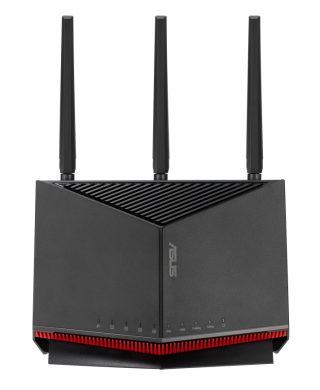 Asus Gaming Wireless Router, RT-BE86U, BE6800, Dual-Band, Quad-Core 2.6GHz CPU, 256MB/1GB Flash/RAM, 4K-QAM, MLO, 10G port, 2.5G quad-port, AiProtection Pro, Adaptive QoS, VPN Fusion, Instant Guard, IPTV, OFDMA, MU-MIMO, UTF-8 SSID, AiMesh, Black