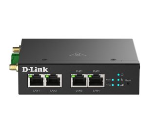 D-Link 4G Multi-Connect PoE модем, 4x Fast Ethernet (вкл. 2x PoE 802.3at порт)
