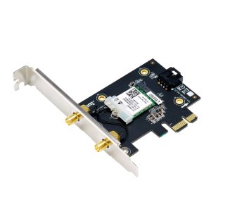 Asus PCI-E адаптер, PCE-AXE5400, AXE5400, трилентов, Bluetooth 5.2, WPA3, OFDMA, MU-MIMO