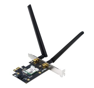 Asus PCI-E адаптер, PCE-AXE5400, AXE5400, трилентов, Bluetooth 5.2, WPA3, OFDMA, MU-MIMO