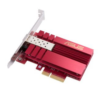 Asus PCIe адаптер, XG-C100F, 10GBase-T PCIe SFP+ порт за оптична трансмисия и DAC кабел, вградена QoS технология