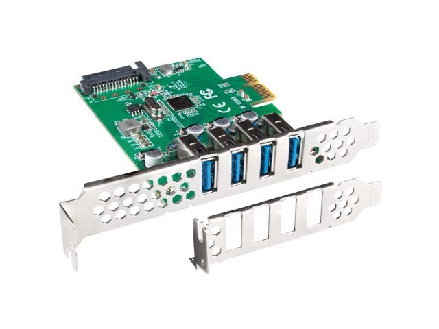 Lanberg PCI Express x1 карта с 4x USB-A 3.1 Gen1 нисък профил