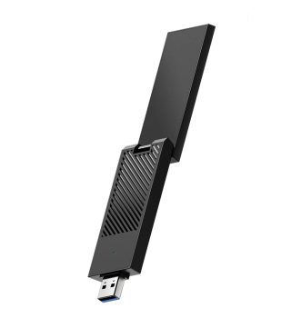 Cudy WU5400 Tri-Band Wi-Fi 6/6E AX5400 USB 3.0 адаптер 802.11ax/ac/a/b/g/n 2402Mbps на 6GHz 2402Mbps на 5GHz 574Mbps на 2.4GHz